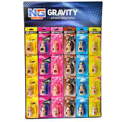 NEW GALAXY Ароматизатор подвесной Gravity дисплей, 24 шт, цена за шт, 5 мл
