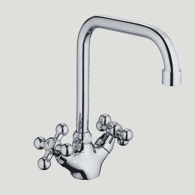Смеситель д/к Frap® 1/2" кер., на шпильке, лит.нос и корп.  F4019 ( уп=2 шт !)