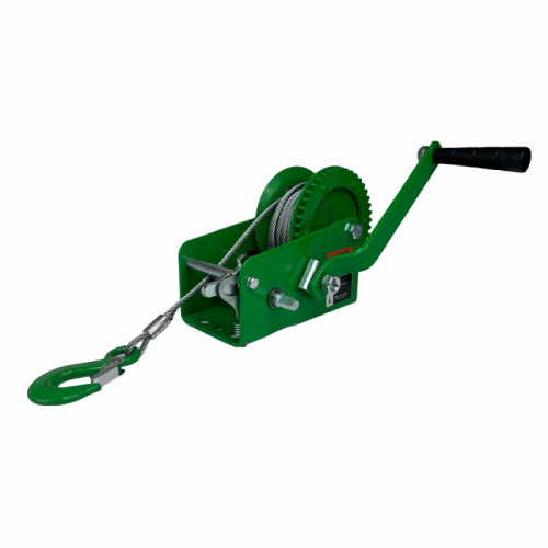 Лебедка ручная барабанная 1100кг. HITCH HW 1100, длина ленты 10м