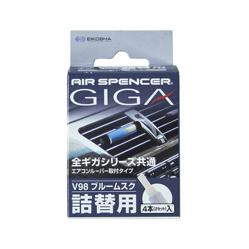 Запасной элемент для Ароматизатора EIKOSHA® на кондиционер Giga - BLUE MUSK/ледяной шторм V-98