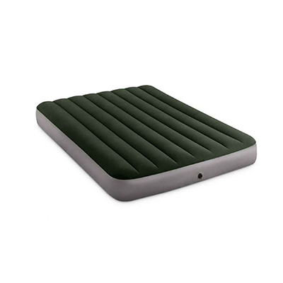 INTEX Матрас надувной DOWNY AIRBED, встроенный ножной насос, 203x152x25см, до 272кг, 64763