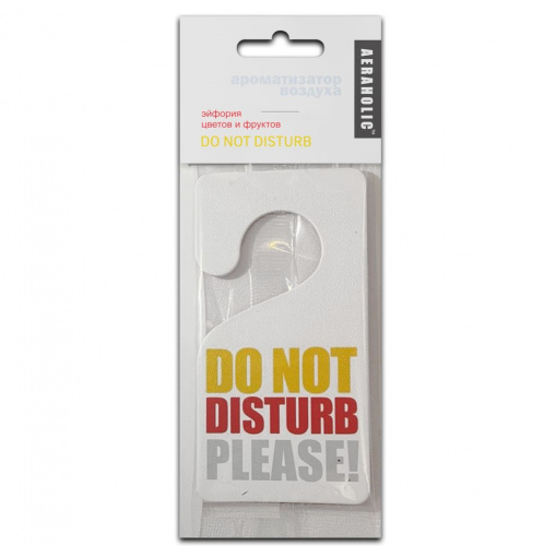Ароматизатор воздуха подвесной, бумажный AEROHOLIC DO NOT DISTURB\KEEP OUT Эйфория цветов и фруктов