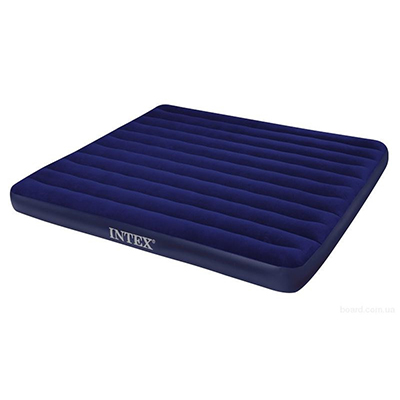 INTEX Матрас надувной CLASSIC DOWNY, 203x183x25см, до 272кг, 64755