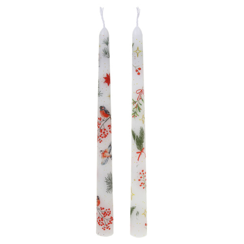 Свеча античная тм СНОУ БУМ 25 см, с принтом, парафин, 2 вида