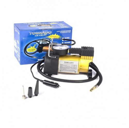 Компрессор поршневой  AC-580а  10A, 35 л/мин, 150 PSI, 12V метал.корпус, в сумке МаякАвто  Торнадо