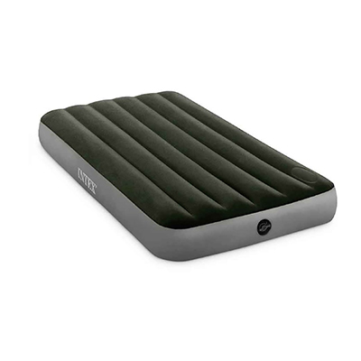 INTEX Матрас надувной DOWNY AIRBED, встроенный ножной насос, 191x99x25см, до 136кг, 64761