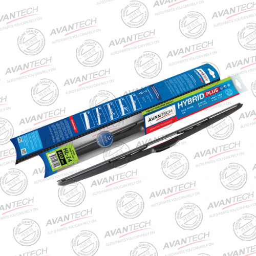 Щетка стеклоочистителя гибридная на левый руль Avantech Hybrid 600мм ( 24'' )