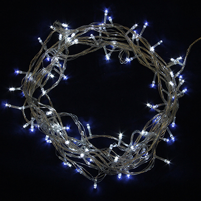 СНОУ БУМ Гирлянда эл. вьюн 9м, 100 LED, белый, пост. свечение, ПВХ прозр., 220В